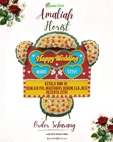 Papan Bunga Pernikahan Ceger
